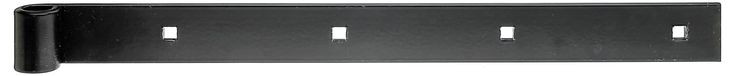 OEM Ladegeleider, staal, zwart, 400x35 mm, 4 gaten, recht