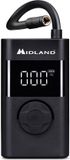 Midland Enerpump - Compresseur d'air portable 150 psi/10 bar, batterie 4000 mAh + batterie externe, gonflage rapide pour moto, vélo, voiture, ballons, matelas