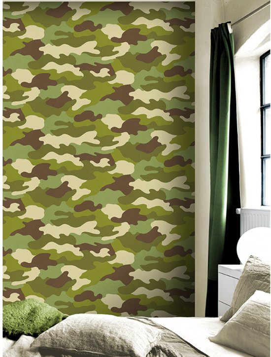 KKS Camouflage Behang GROEN