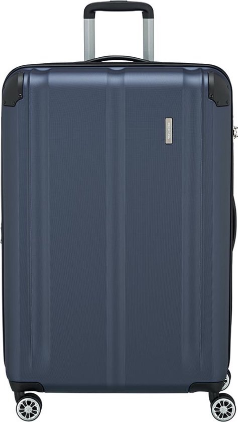 travelite City 4 Wiel Trolley L Expandable navy Harde Koffer Blauw