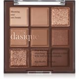 Dasique Shadow Palette No. 11 Chocolate Fudge, dierproefvrij, 9 mengbare tinten in gladde, matte en glanzende afwerkingen met prachtige parels