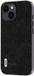 ABEEL Hoesje Geschikt voor Apple iPhone 15 - Back Cover met Litchi Textuur - Dreamy Zwart