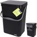 Orion Poubelle suspendue Noir 10L Plastique Fermable