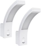 Maclean Wandlamp set van 2 stuks - LED-lamp met infrarood bewegingssensor MCE244 met ACU 850lm 10W IP54 - Wit