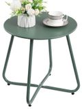 Table d'appoint table de jardin - Petite table ronde de balcon - 45 x 43,5 cm - Vert - Pour terrasse et balcon