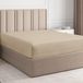 Elzusha - Drap-housse Luxe Coton Crème 160x200 cm 400TC