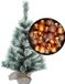 Merkloos / Sans marque Billiet - Vanlaere Besneeuwde mini kerstboom 35 cm met kerstballen koper