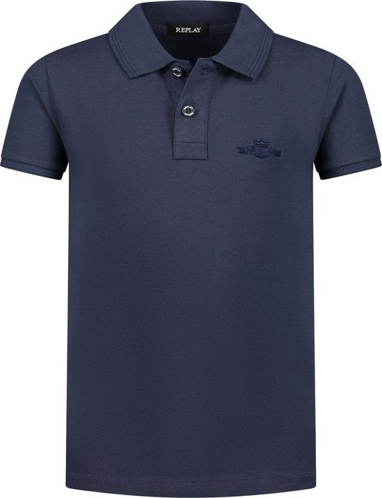 Unisex Poloshirt - Blauw - Maat 164 - Katoen