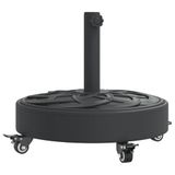 vidaXL Parasolvoet met wielen voor masten, Ø 38/48 mm, 27 kg, rond