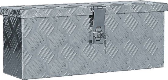vidaXL Aluminium Kist - 48,5x14x20 cm - Zilverkleurig