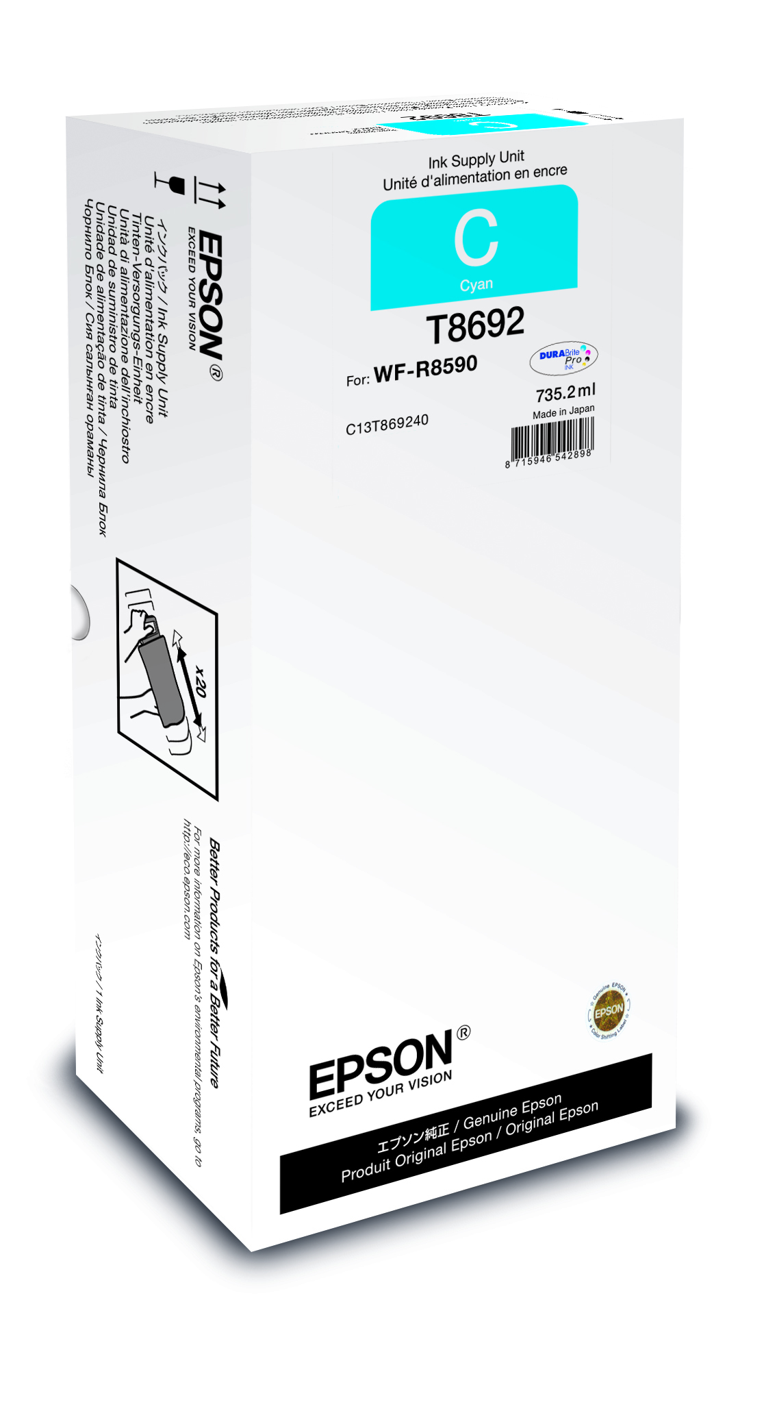 Epson Cyan XXL Ink Supply Unit single pack / cyaan