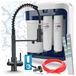 Ari robinet de cuisine 3 voies, modèle Solid Spring, noir mat, robinet d'évier extractible, incluant le système de filtration d'eau Aquaphor Ro-202S Pro