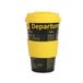 IDRINK - RPET Koffiemok met Opening en Siliconen Deksel, Gemakkelijk Mee Te Nemen, 435 ml Gerecyclede Kunststof Meeneembeker, 8,7 x 8,7 x 15 cm, 435 ml (DEPARTURES)