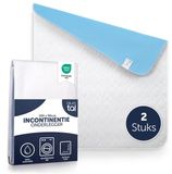 Blumtal Matrasbeschermer Baby - Waterdicht en wasbaar - Absorberende Matrasbeschermhoes - 160 x 90cm - Wit - Set van 2