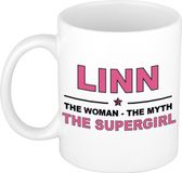 Bellatio Decorations mok - Linn - Woman Myth Supergirl - Oudroze Keramiek - 300 ml