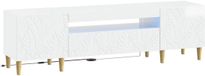 vidaXL LED tv-meubel DELFT 153 x 35 x 43 cm Hoogglans Wit Bewerkt hout