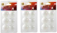 Kids Fun Tafeltennis pingpong balletjes - 40 mm/4 cm - 18x stuks - Wit