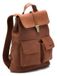 Beocca Lorne leren rugzak, 4 vakken, 26 x 30 x 8 cm, Cognac