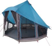vidaXL Tipi Tent met Dak met Opslag Blauw 404 x 370 x 270 cm Taft