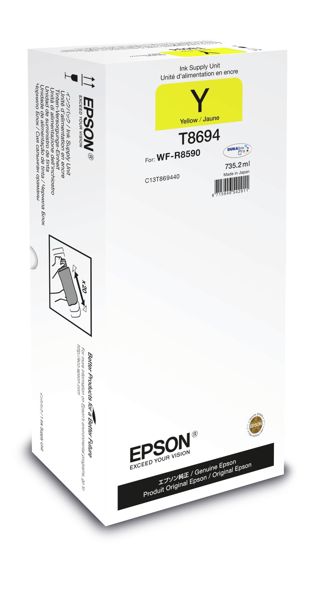 Epson Yellow XXL Ink Supply Unit - 735 ml - C13T869440