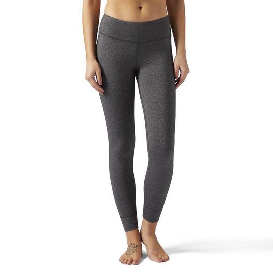 Reebok Lux Tight Sportlegging Dames - Dark Grey Heather - XL