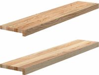vidaXL - Vensterbanken - 2 stuks - onbehandeld - 100x20x2 cm - massief eikenhout