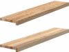 vidaXL - Vensterbanken - 2 stuks - onbehandeld - 100x20x2 cm - massief eikenhout