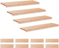 vidaXL Trapmatten 12 stuks Naturel 100 x 25 x 2 cm Massief beukenhout