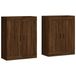 vidaXL Hangkasten - 2 stuks - Bewerkt Hout - Bruin Eikenkleur