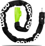 LLOCX.CO LLOCX Fiets Kettingslot - 1 meter - Groen - 6mm - 2 Sleutels - Roestvrij Staal