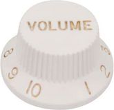 Boston KW-244-V Bellknop - Witte Volumeknop voor Inch Pot Shafts