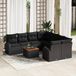Maison Exclusive - Salon de jardin avec coussin 9 pcs Noir polyrotin