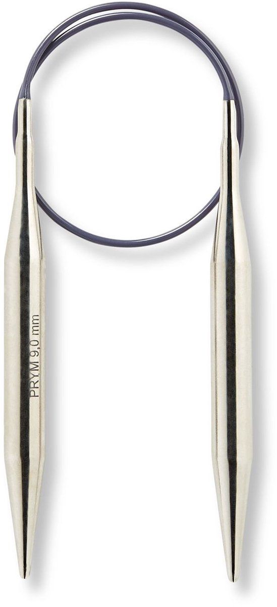 Prym 212220 rondbreinaalden MS 40 cm 9,00 mm zilverkleurig rondbreinaald, messing, 9 mm