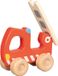Goki Camion de pompiers en bois - 15 x 6.5 x 13 cm - Rouge/Beige