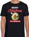 Bellatio Decorations Queen/koningin Elizabeth II Merry Christmas peasants fout Kerst shirt - zwart - dames - Kerst t-shirt / Kerst outfit XL
