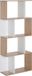 Homcom Étagère - Bois - 60x24x148cm - Chêne, Blanc