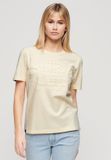 Superdry T-shirt à imprimé en relief et coupe décontractée - Femme - T-shirt