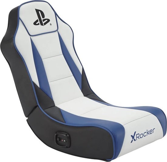 X-Rocker Officiele Playstation Geist 2.0 Stereo Audio Inklapbare Gamingstoel voor Junior 6 -12 jaar Blauw