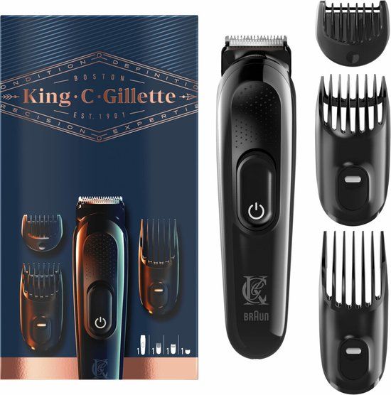 King C. Gillette Draadloze Baardtrimmer - Zwart