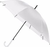 Merkloos / Sans marque Makito Western Europe (mkto) Automatische paraplu - 6x - wit - dia 107 cm - 82 cm lang - regen - polyester/metaal