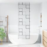 Maison Exclusive - Rideau de douche avec caisse intégrée, dimensions 80x240 cm, largeur du tissu : 76 cm