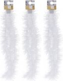 Bellatio Decorations Koopman International 3x Witte folieslingers fijn 180 cm