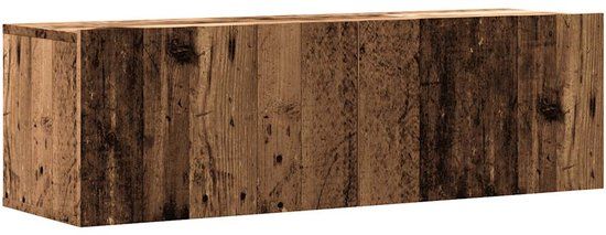vidaXL Tv-wandmeubel - 100x30x30 cm - Bewerkt Hout - Oud Houtkleurig