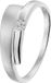 The Jewelry Collection Ring Zirkonia Poli/mat - Zilver Gerhodineerd