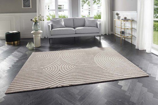 Elle Decoration Panglao - Laagpolig Vloerkleed - crème/beige - 120x170 cm