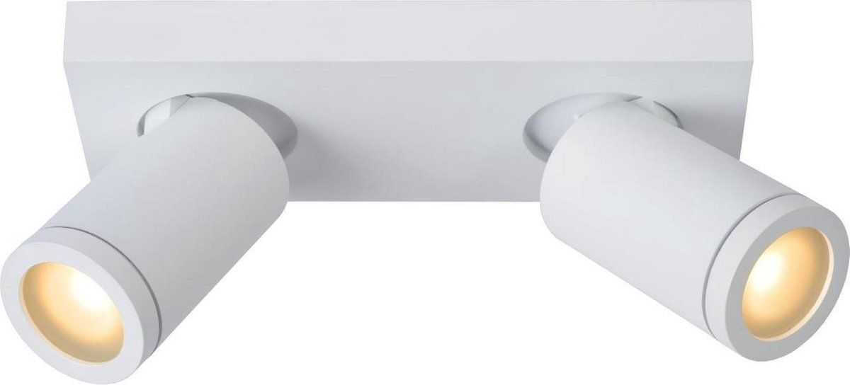 Lucide TAYLOR - Plafondspot Badkamer - LED Dim to warm - GU10 - 2x5W - Wit
