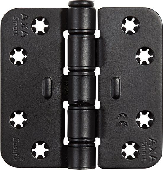 Axa Smart easyfix scharnier ronde hoek zwart 89x89x3mm