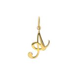 Lucardi Dames Stainless steel goldplated letterhanger - Hanger - Staal - Goudkleurig