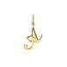 Lucardi Dames Stainless steel goldplated letterhanger - Hanger - Staal - Goudkleurig