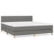 vidaXL Boxspringbed met matras, donkergrijs, 160x200 cm, gestoffeerd
